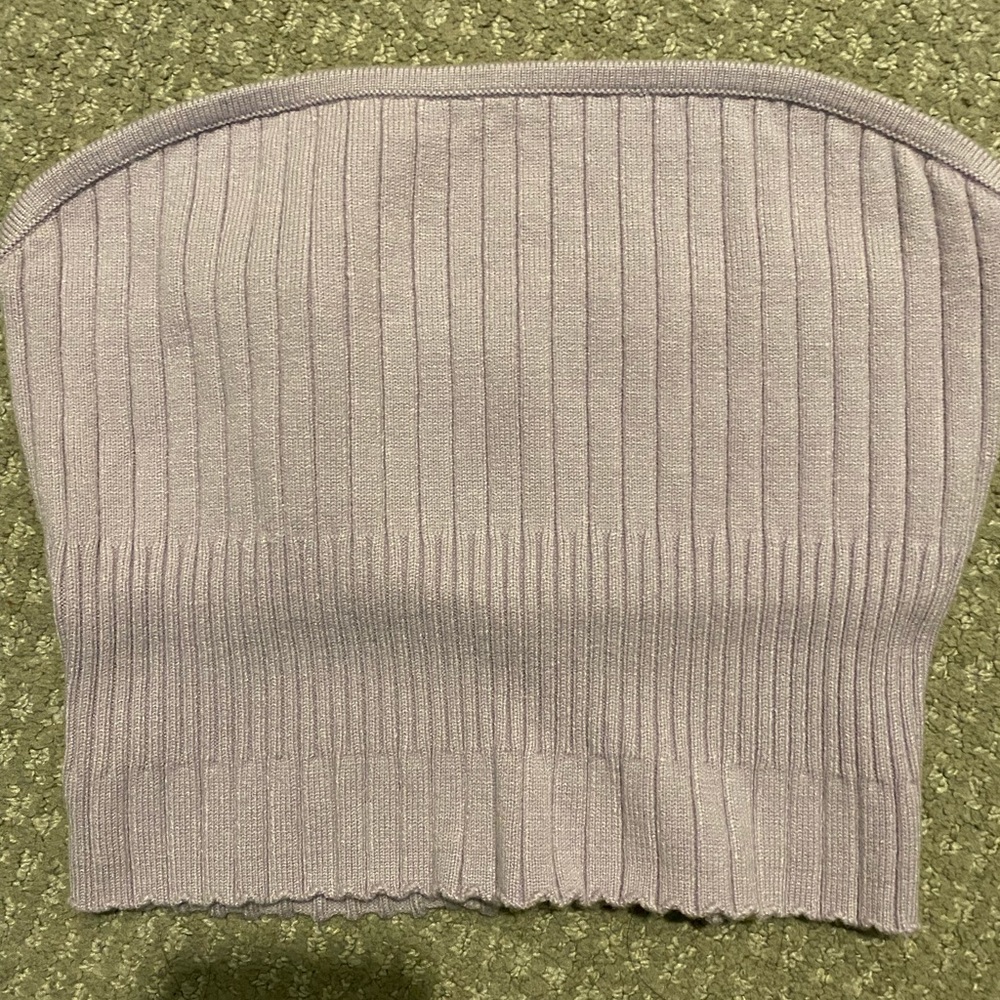 lavender knit tube top from pacsun